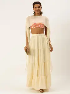 Ethnovog Embroidered Ready to Wear Lehenga  Blouse With Jacket