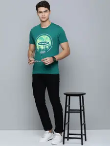Levis Men Green Graphic Printed Pure Cotton T-shirt
