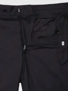 Van Heusen Men Black Slim Fit Formal Trousers