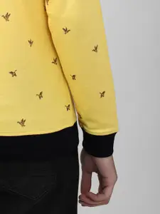 Van Heusen Sport Men Yellow Printed Sweatshirt
