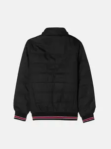 Monte Carlo Boys Black Red Striped Bomber Jacket