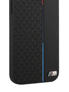 TREEMODA Black Solid Leather iPhone14 Plus Phone Case