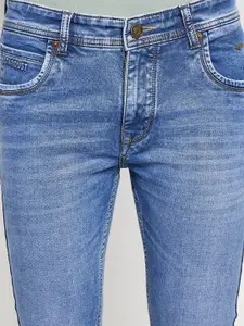 Duke Men Blue Slim Fit Heavy Fade Light Shade Stretchable Jeans