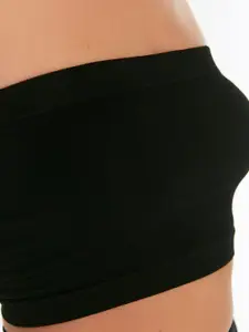 Trendyol Black Bandeau Bra Lightly Padded