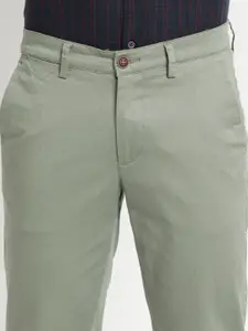 Turtle Men Grey Relaxed Tapered Fit Trousers