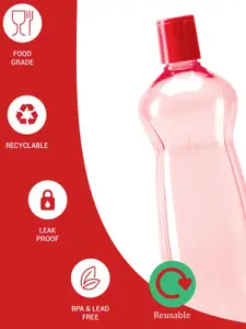 Milton Set Of 12 Red Solid BPA Free Pacific 1000 Pet Water Bottles 1 Litre