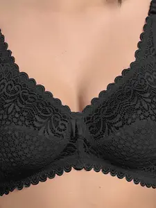 StyFun Pack Of 2 Black & Pink Non Padded & Non-Wired Everyday Bra