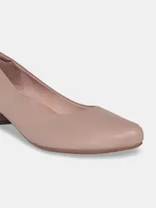 Forever Glam by Pantaloons Nude-Coloured Block Pumps