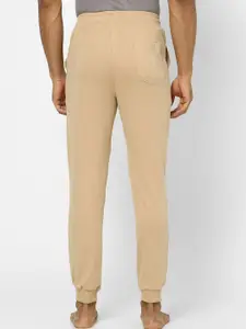 Ajile by Pantaloons Men Khaki-Coloured Solid Cotton Slim-Fit Joggers