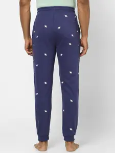 Ajile by Pantaloons Men Navy Blue Printed Cotton Joggers