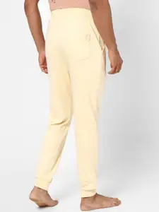 Ajile by Pantaloons Men Beige Solid Cotton Slim-Fit Joggers