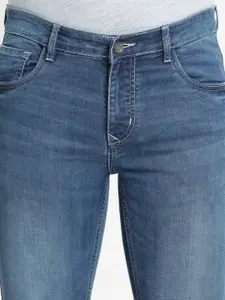 Turtle Men Blue Narrow Tapered Fit Light Fade Pure Cotton Jeans