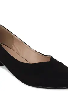 ELLE Black Solid Block Pumps