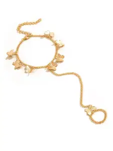 OOMPH Women Gold-Toned Charm Bracelet