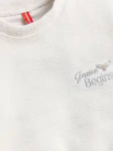 GAME BEGINS Girls Premium Cotton Round Neck Sweatshirt