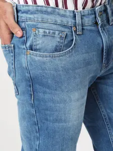 SPYKAR Men Blue Skinny Fit Heavy Fade Jeans