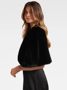Forever New Women Black Crop Capelet
