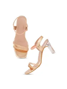 SCENTRA Champagne Party Block Heels
