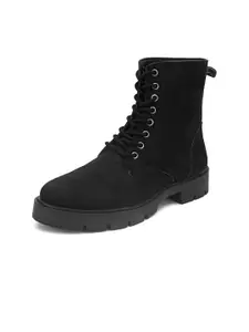 Roadster Women Black Faux Leather Solid Casual Boots