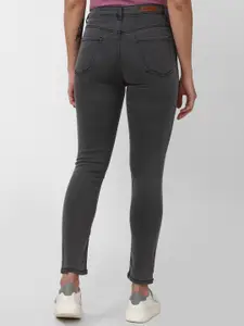 FOREVER 21 Women Grey Slim Fit Cotton Jeans