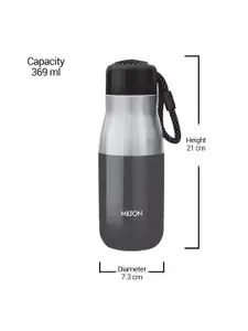 Milton Black Eminent 400 Thermosteel Hot & Cold Water Bottle 369 ml