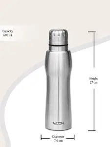 Milton Silver-Colored Verve 600 Thermosteel 24 Hours Hot and Cold Water Bottle 600 ml