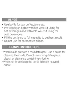 Milton Sky Blue New Tiara 900 Thermosteel 24 Hours Hot & Cold Water Bottle 750 ml