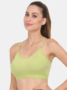 Amour Secret Green Lightly Padded Dry Fit Sports Bra