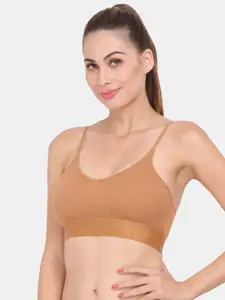 Amour Secret Brown Lightly Padded Sports Bra