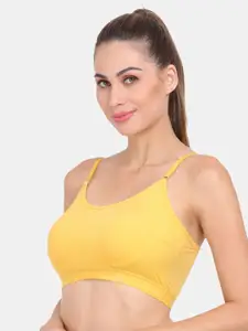 Amour Secret Yellow Lightly Padded Dry Fit Sports Bra