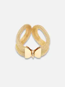 SOHI Women Gold-Plated Cuff Bracelet