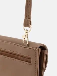 Baggit Women Solid Bow Detail Envelope Wallet With Sling Strap