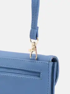 Baggit Women Solid Bow Detail PU Envelope Wallet With Sling Strap