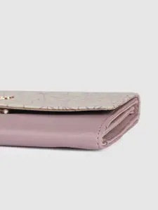 Baggit Women Purple Printed Two Fold Wallet