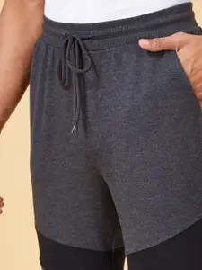 Ajile by Pantaloons Men Grey Melange Solid Slim-Fit Joggers