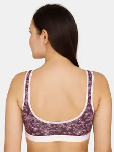 Rosaline by Zivame Purple & White Floral Bralette Bra RO1246FASHASRTD