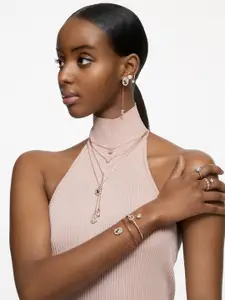 SWAROVSKI Women Rose Gold SIGNUM:NECKLACE CRY/ROS Necklace