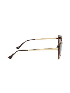 OPIUM Women Purple Lens & Brown Rectangle Sunglasses with UV Protected Lens OP-1956-C02
