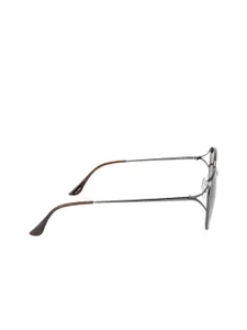 OPIUM Women Brown Lens & Gunmetal-Toned Round Sunglasses with UV Protected Lens OP-1953-C03