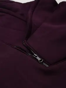 SHOWOFF Men Violet Solid Cotton Sweatshirt