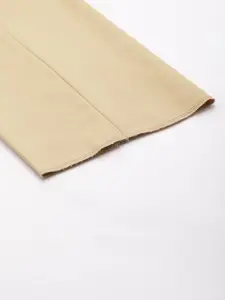 Louis Philippe Men Beige Super Slim Fit Trousers