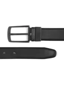Tommy Hilfiger Men Black Solid Leather Belt