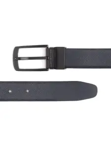 Tommy Hilfiger Men Navy Blue Solid Leather Belt