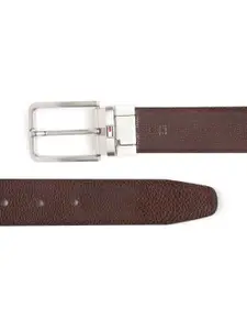 Tommy Hilfiger Men Black Solid Leather Belt