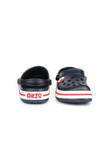 ABROS Boys Navy Blue & White Rubber Clogs