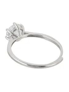 Voylla Women Silver-Plated Stone-Studded Finger Ring