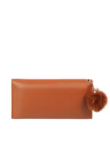 WALKWAY by Metro Women Tan Geometric Textured Envelope Wallet