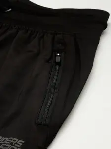 SHOWOFF Men Black Solid Regular Fit Track Pant