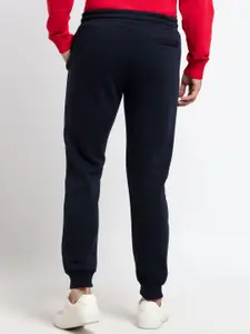 Status Quo Men Navy Blue Solid Regular Fit Cotton Joggers