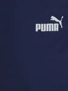 Puma Men Navy Blue Woven Training Pants Slip On Solid Sports Pants